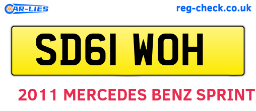 SD61WOH are the vehicle registration plates.