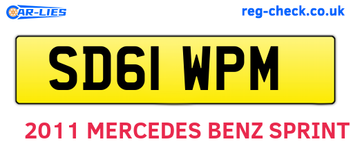 SD61WPM are the vehicle registration plates.