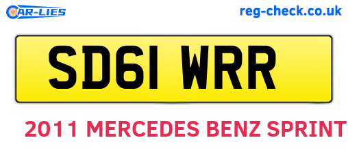SD61WRR are the vehicle registration plates.