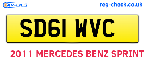 SD61WVC are the vehicle registration plates.