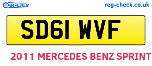SD61WVF are the vehicle registration plates.