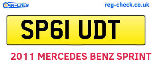 SP61UDT are the vehicle registration plates.