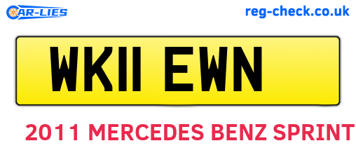 WK11EWN are the vehicle registration plates.