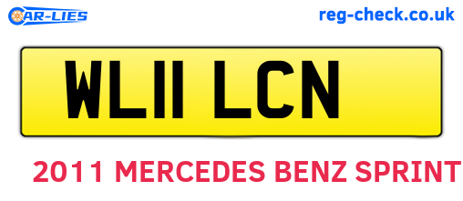 WL11LCN are the vehicle registration plates.