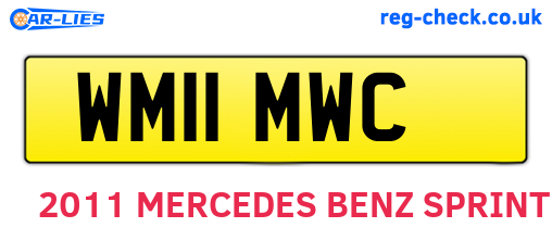 WM11MWC are the vehicle registration plates.
