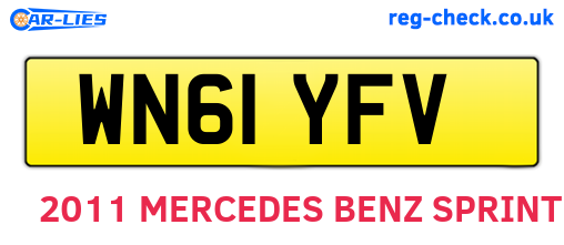 WN61YFV are the vehicle registration plates.