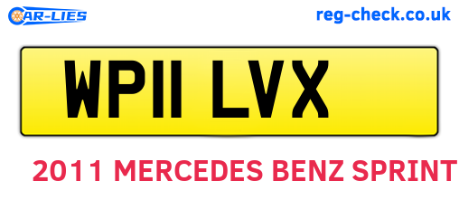WP11LVX are the vehicle registration plates.