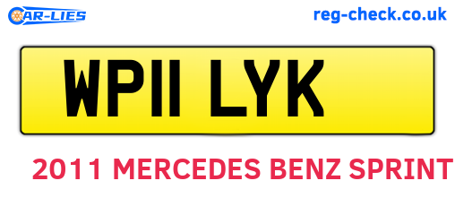 WP11LYK are the vehicle registration plates.