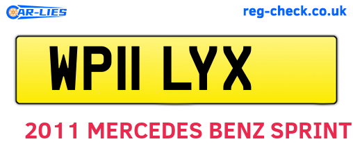 WP11LYX are the vehicle registration plates.