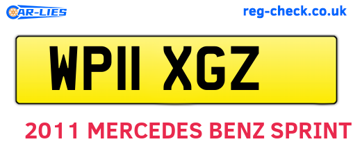 WP11XGZ are the vehicle registration plates.