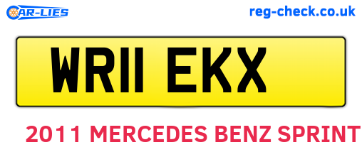 WR11EKX are the vehicle registration plates.