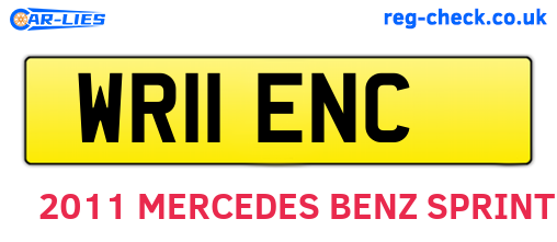 WR11ENC are the vehicle registration plates.