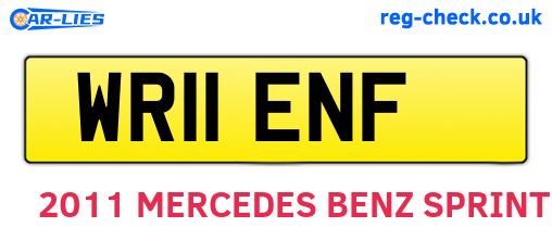 WR11ENF are the vehicle registration plates.