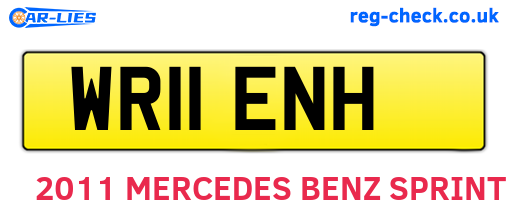 WR11ENH are the vehicle registration plates.