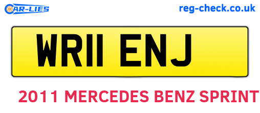 WR11ENJ are the vehicle registration plates.