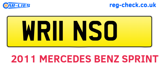 WR11NSO are the vehicle registration plates.