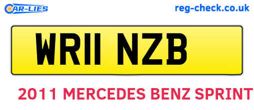 WR11NZB are the vehicle registration plates.
