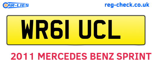 WR61UCL are the vehicle registration plates.