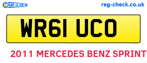 WR61UCO are the vehicle registration plates.