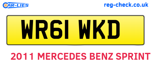 WR61WKD are the vehicle registration plates.