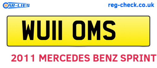 WU11OMS are the vehicle registration plates.