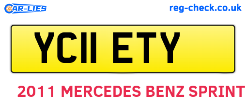 YC11ETY are the vehicle registration plates.
