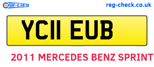 YC11EUB are the vehicle registration plates.
