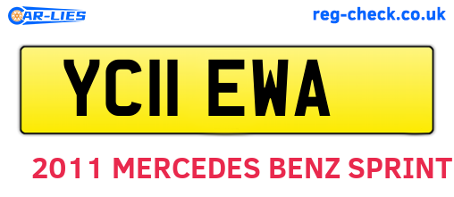 YC11EWA are the vehicle registration plates.