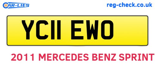 YC11EWO are the vehicle registration plates.