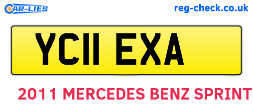 YC11EXA are the vehicle registration plates.