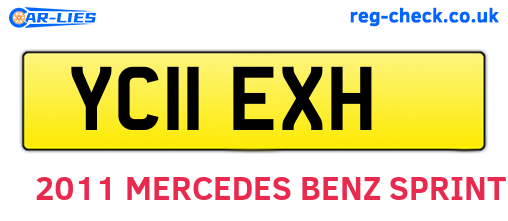 YC11EXH are the vehicle registration plates.
