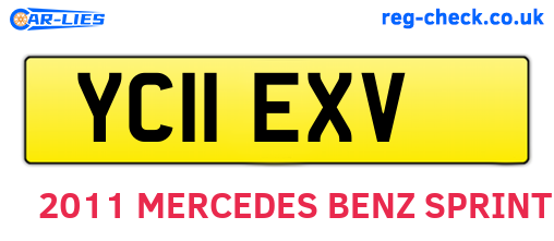 YC11EXV are the vehicle registration plates.