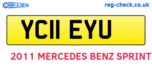YC11EYU are the vehicle registration plates.