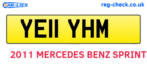 YE11YHM are the vehicle registration plates.