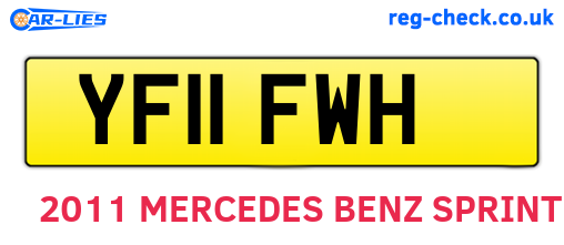 YF11FWH are the vehicle registration plates.