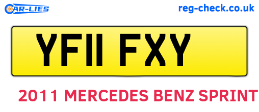 YF11FXY are the vehicle registration plates.