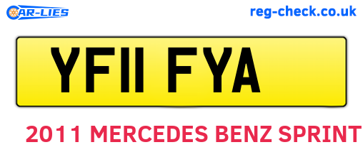 YF11FYA are the vehicle registration plates.