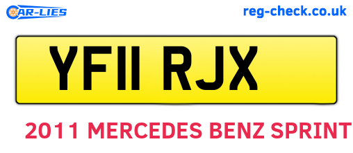 YF11RJX are the vehicle registration plates.