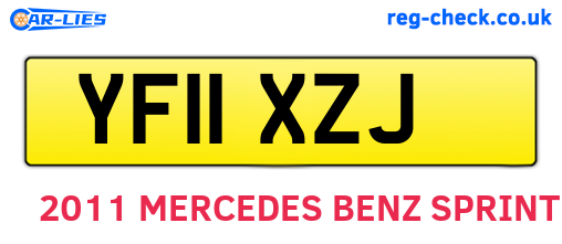 YF11XZJ are the vehicle registration plates.