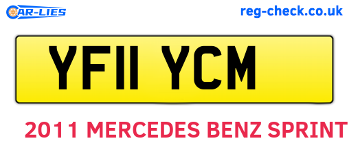 YF11YCM are the vehicle registration plates.