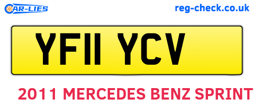 YF11YCV are the vehicle registration plates.