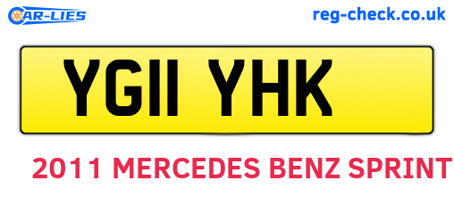 YG11YHK are the vehicle registration plates.