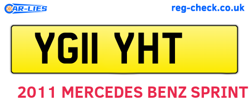 YG11YHT are the vehicle registration plates.