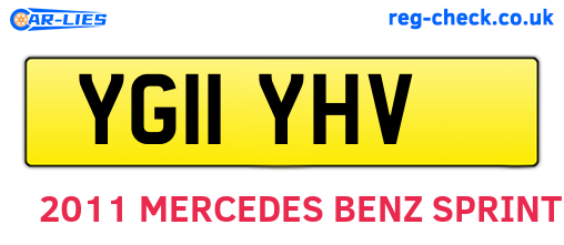 YG11YHV are the vehicle registration plates.