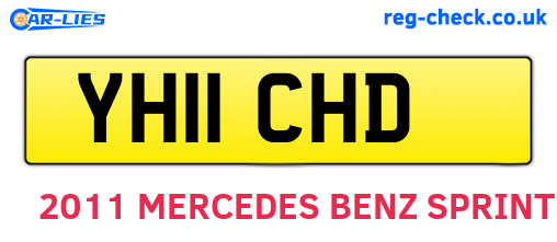 YH11CHD are the vehicle registration plates.