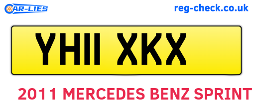 YH11XKX are the vehicle registration plates.
