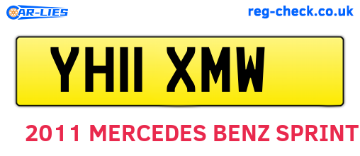 YH11XMW are the vehicle registration plates.