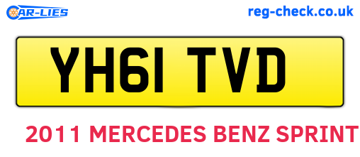 YH61TVD are the vehicle registration plates.