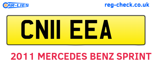 CN11EEA are the vehicle registration plates.