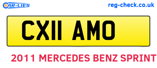 CX11AMO are the vehicle registration plates.
